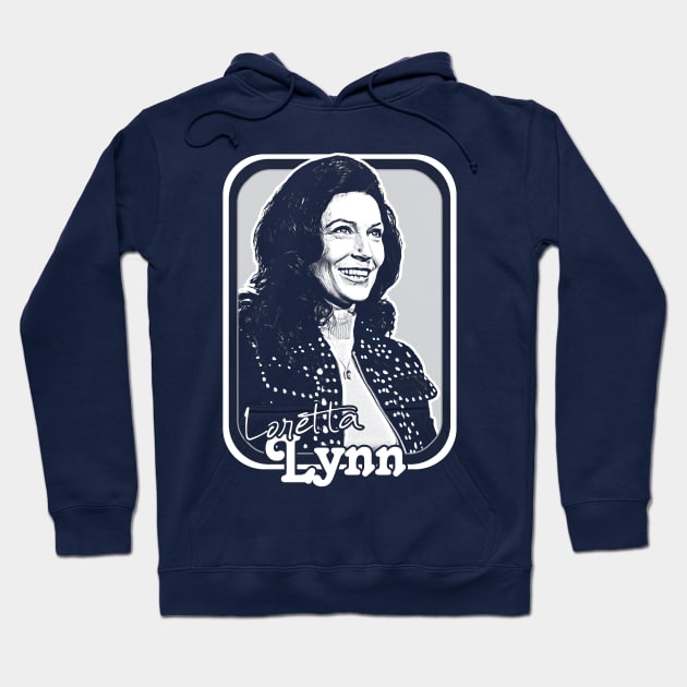 Loretta Lynn // Retro Style Country Music Fan Art Design Hoodie by DankFutura